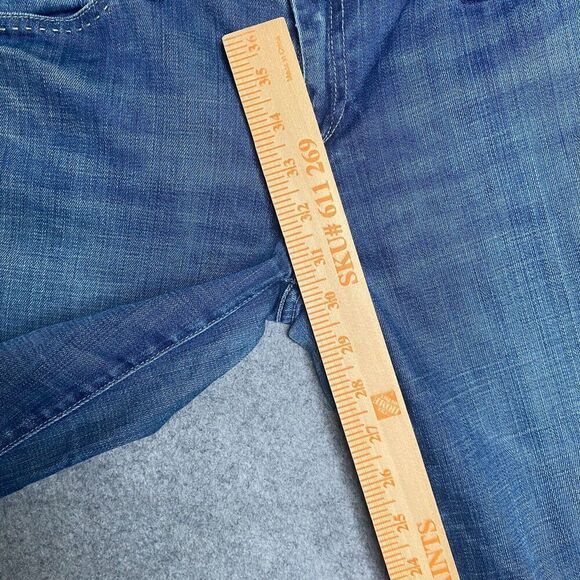 Goldsign Designer Jeans  | GOLDSIGN Size 28 W2310-131 Raw Hem Medium Wash Blue - Picture 7 of 11